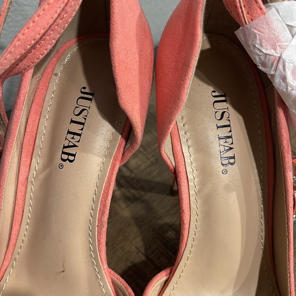 JustFab Pink heels with Ankle strap. Size 7, Never Worn. - Picture 2 of 6